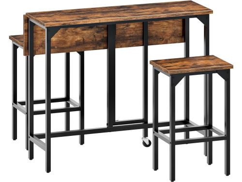 Inklapbare Bartafel met Krukken - Industrieel Design - Compacte Barset