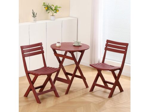 Inklapbare Bistroset 3-Delig - Terrasstoelen en Tafel voor Balkon en