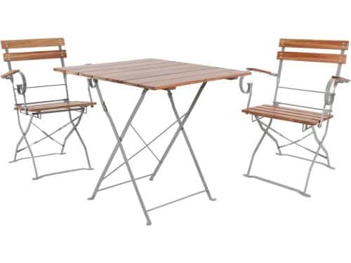 Inklapbare Bistroset voor Balkon en Tuin met 2 Stoelen en