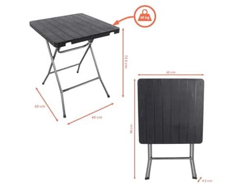 Inklapbare Bistroset voor Tuin en Balkon - 1 Tafel en