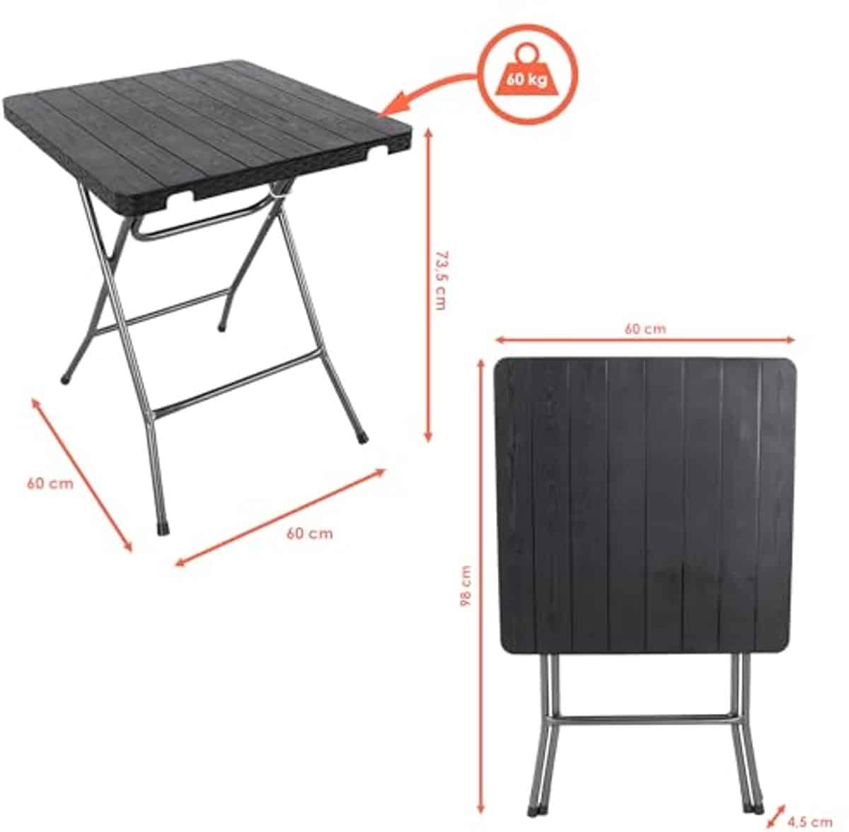 inklapbare bistroset voor tuin en balkon 1 tafel en