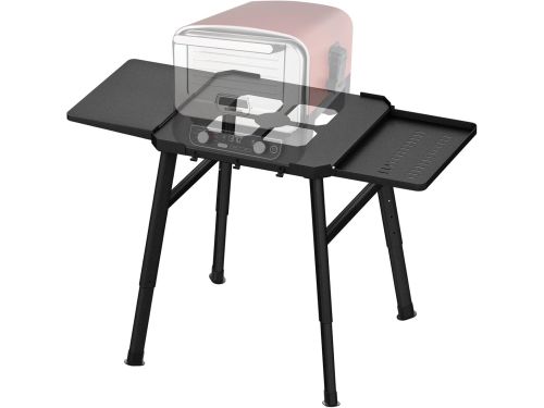 Inklapbare Grillstandaard voor Buiten met Bijzettafel en Verstelbare Hoogte