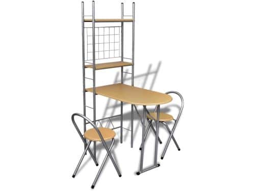 Inklapbare Ontbijtset Tafel met 2 Stoelen - Compacte Barset voor