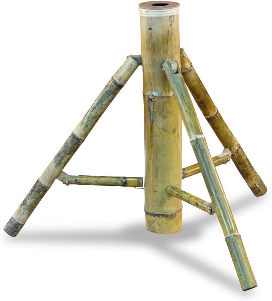 inklapbare parasolvoet van bamboe unieke handgemaakte paraplubak