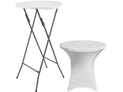 Inklapbare ronde klaptafel met afdekking - 61 x 105 cm