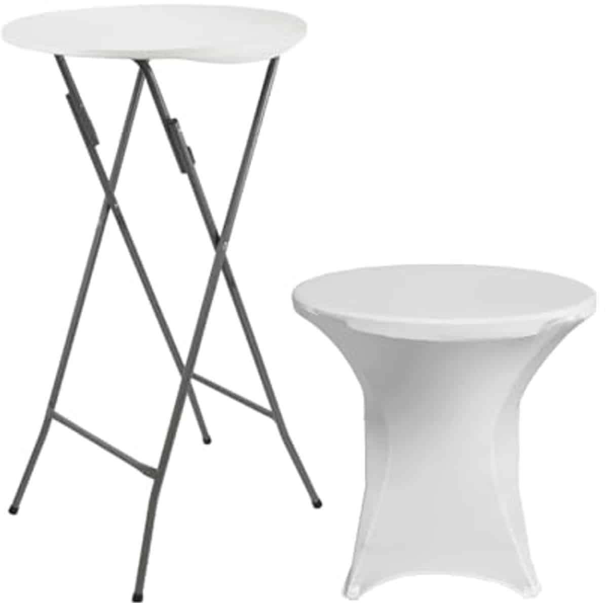 inklapbare ronde klaptafel met afdekking 61 x 105 cm