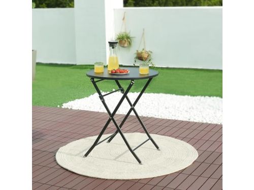 Inklapbare tuintafel Ø62 cm - Stalen klaptafel voor binnen en
