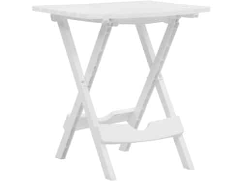Inklapbare vierkante bijzettafel voor tuin of balkon wit
