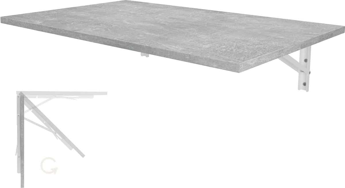 inklapbare wandmontage klaptafel betonlook 80×50 cm inklapbare eettafel voor