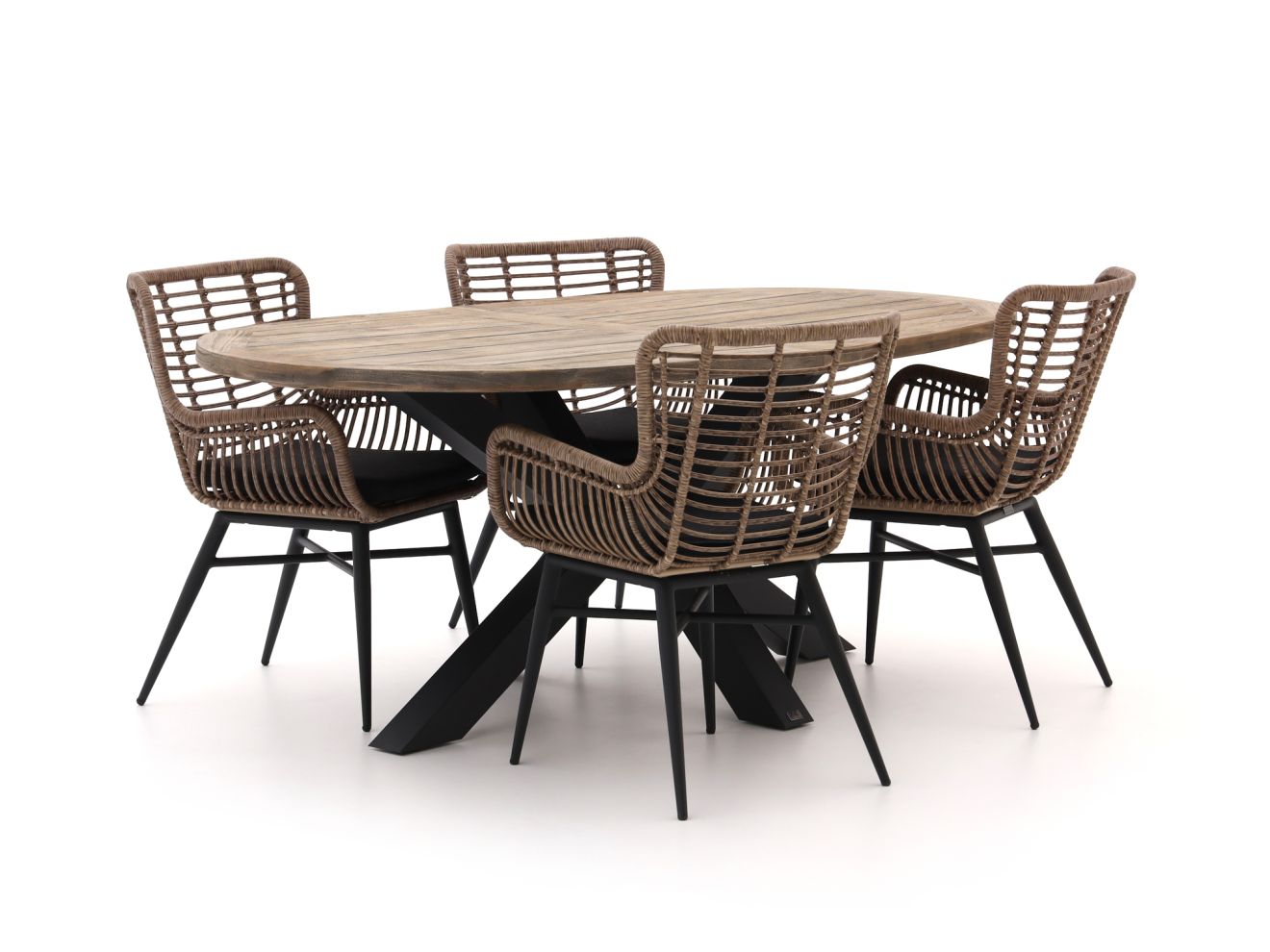 intenso asti/rough y ellips 200cm dining tuinset 5 delig laagste prijsgarantie!