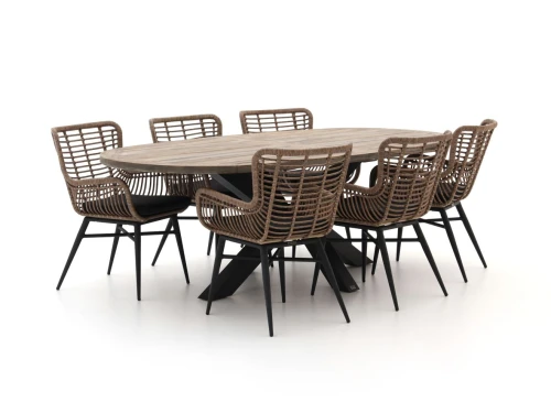 Intenso Asti/Rough-Y Ellips 240cm dining tuinset 7-delig - Laagste prijsgarantie!