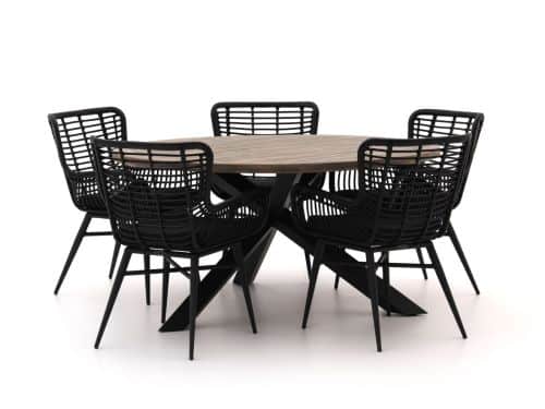 Intenso Asti/Rough-Y Ø150cm dining tuinset 6-delig - Laagste prijsgarantie!