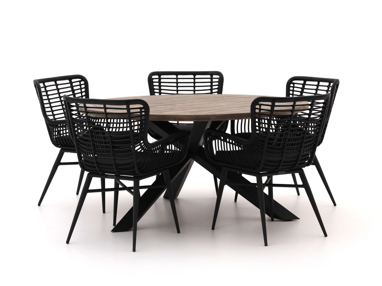 intenso asti/rough y Ø150cm dining tuinset 6 delig laagste prijsgarantie!