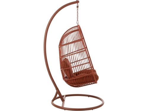 J-Line hangstoel Egga - metaal/koord - rood