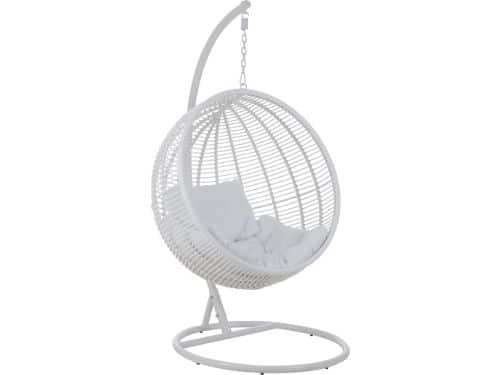 J-Line hangstoel Rond - staal - wit
