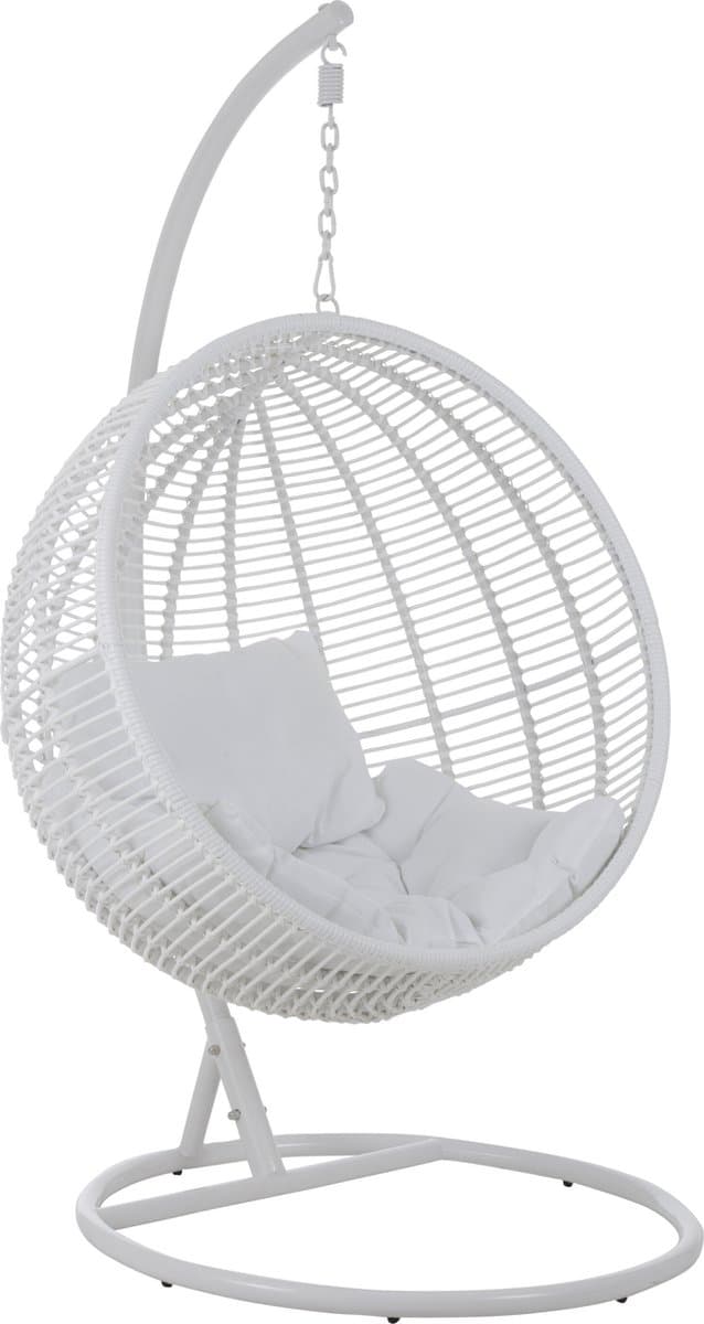 j line hangstoel rond staal wit