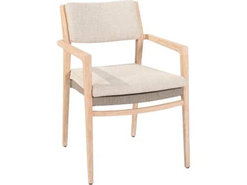 Julia stapelbare dining stoel brushed teak incl. 2 kussens 59x64x86 cm 4SO - 4so