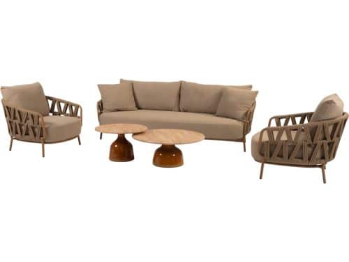 June Biarritz stoel bank loungeset 5 delig amber 4 Seasons