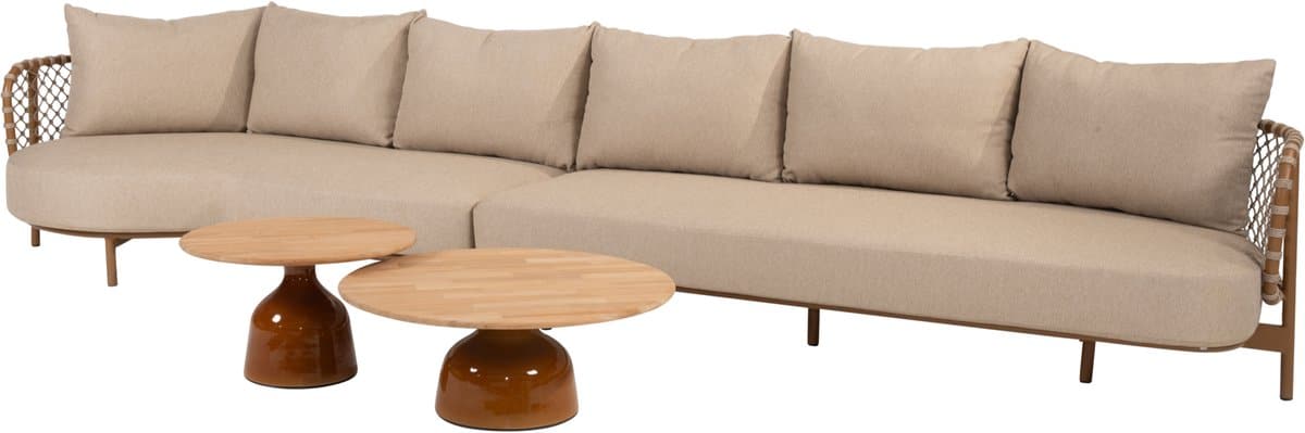 june martinique chaise longue loungeset 4 delig teak amber 4