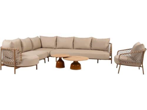 June Martinique modulaire hoek loungeset 6 delig teak amber 4