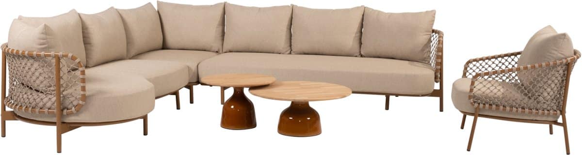 june martinique modulaire hoek loungeset 6 delig teak amber 4