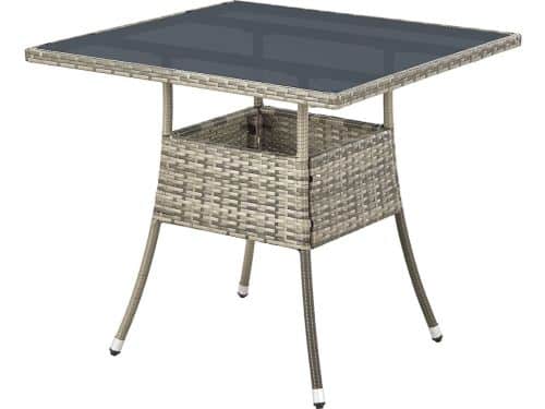 Juskys Polyrotan Tuintafel / Bijzettafel / Balkontafel Yoro