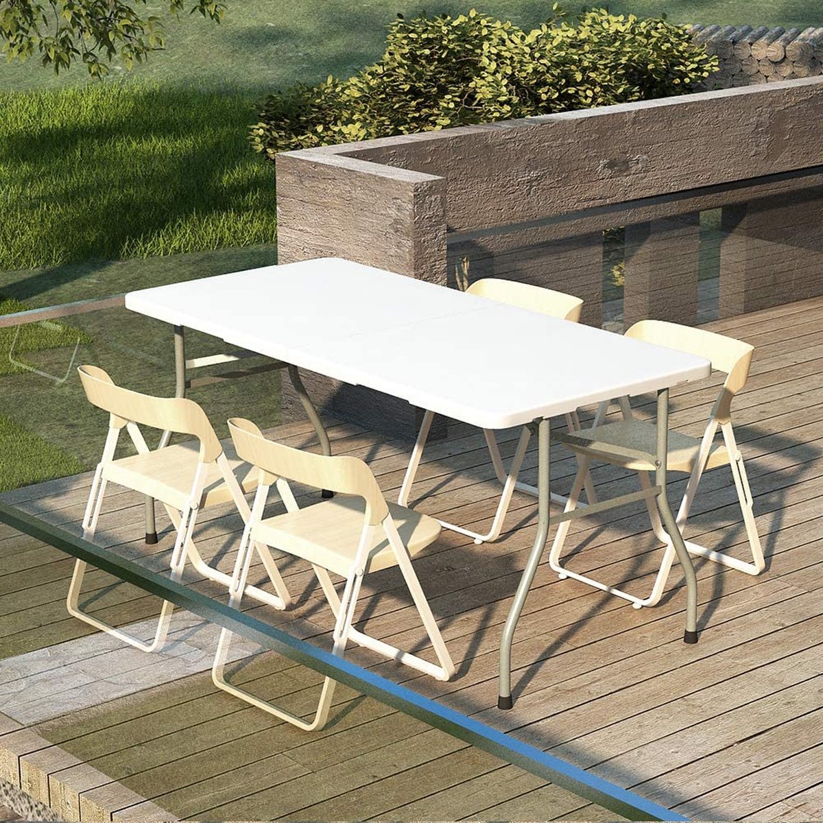 kampeertafel , klaptafel