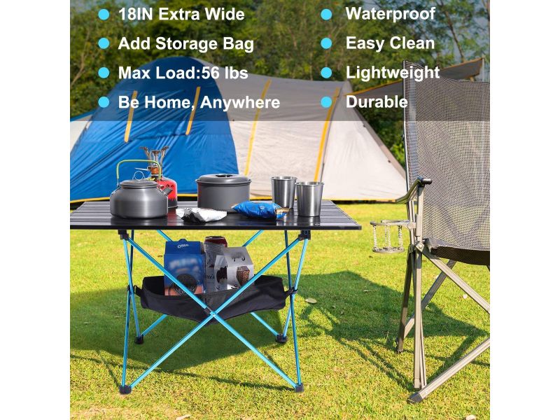 kampeertafel , klaptafel