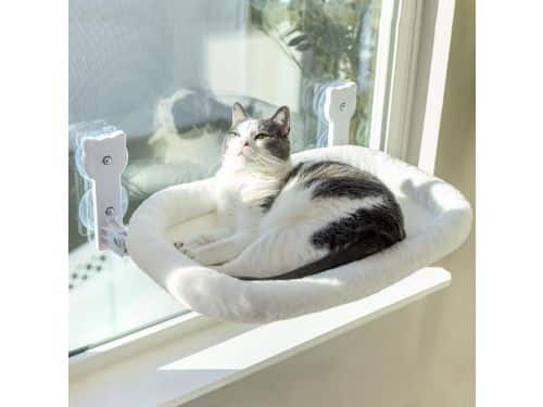 Kattenvensterbank met Zuignappen - Comfortabel Ligbed voor Binnenkatten
