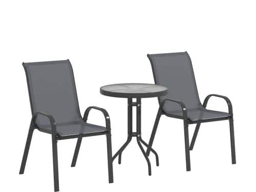 Killogood Kleine eettafelset met drie stoelen, weerbestendige tuinset