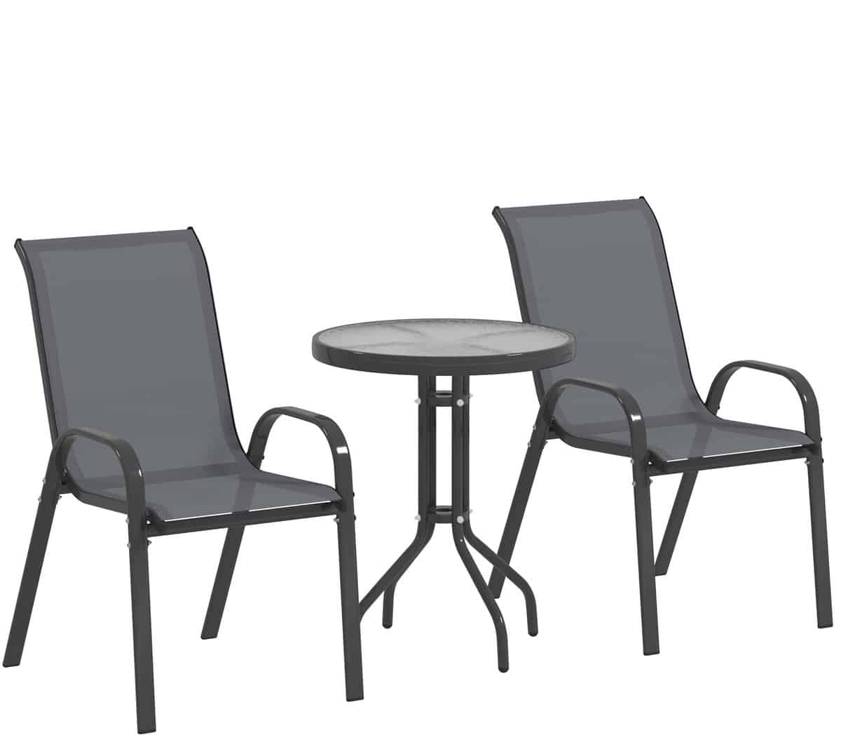 killogood kleine eettafelset met drie stoelen, weerbestendige tuinset