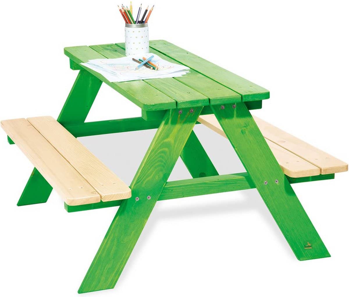 kinderpicknickbank kindertafelset voor buiten houten tuinmeubelen massief