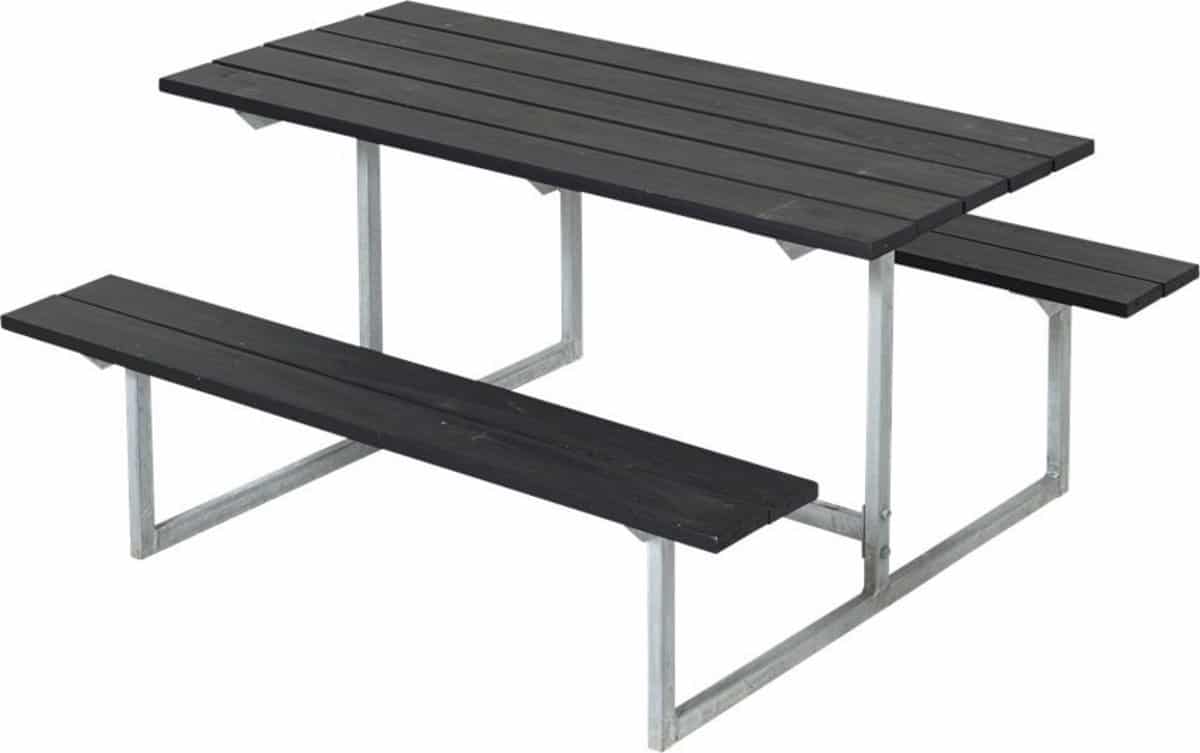 Kinderpicknicktafel vuren geimpregneerd – Basic zwart 110 x 110 x