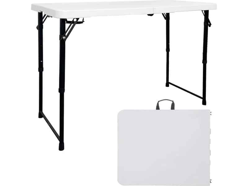 Klaptafel 105 cm - in hoogte verstelbaar - opvouwbaar voor