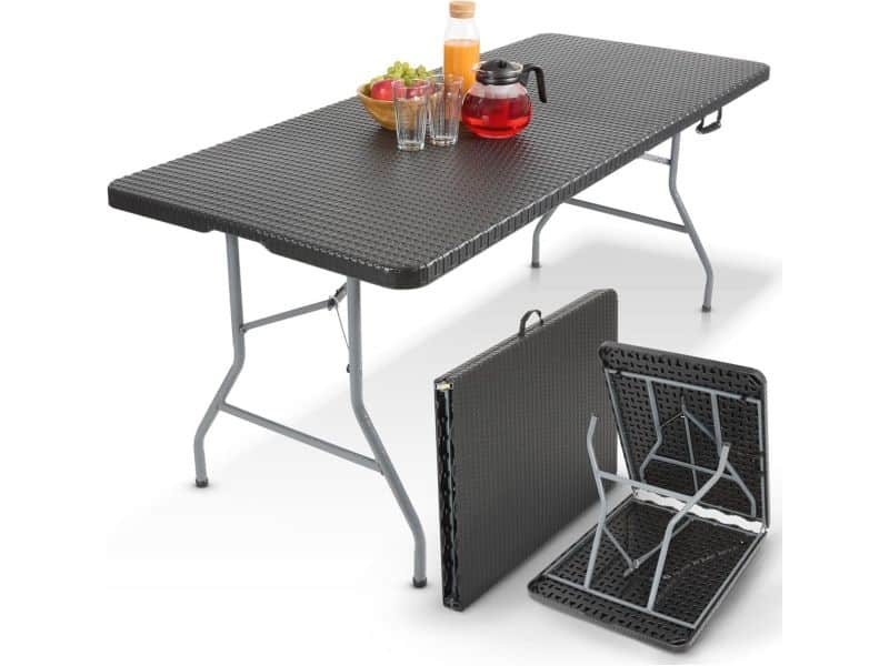Klaptafel 182 x 74 cm - Opvouwbare Tuintafel voor Binnen
