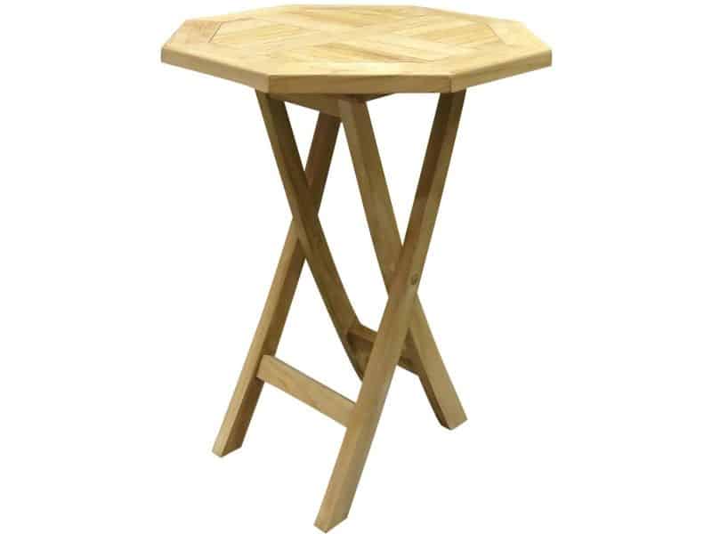 Klaptafel 60 cm achtkantig teak