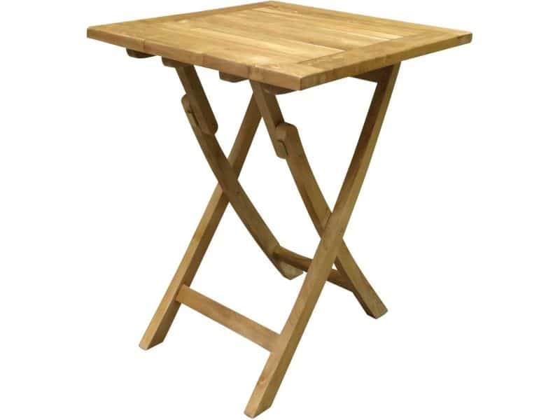 Klaptafel 60x60x75 vierkant teakhout