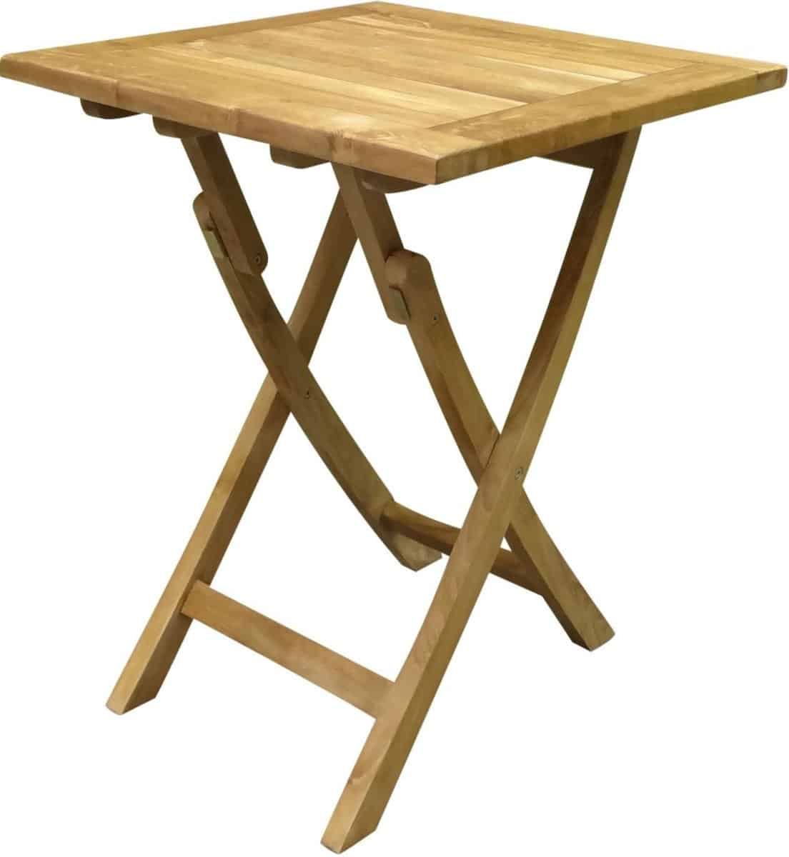 klaptafel 60x60x75 vierkant teakhout