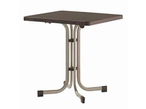 Klaptafel 70 x 70 cm met Inklapfunctie en Leisteen Decoratie