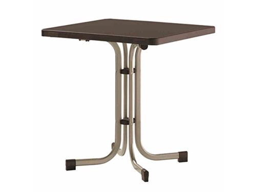 Klaptafel 70 x 70 cm met Inklapfunctie en Leisteen Decoratie