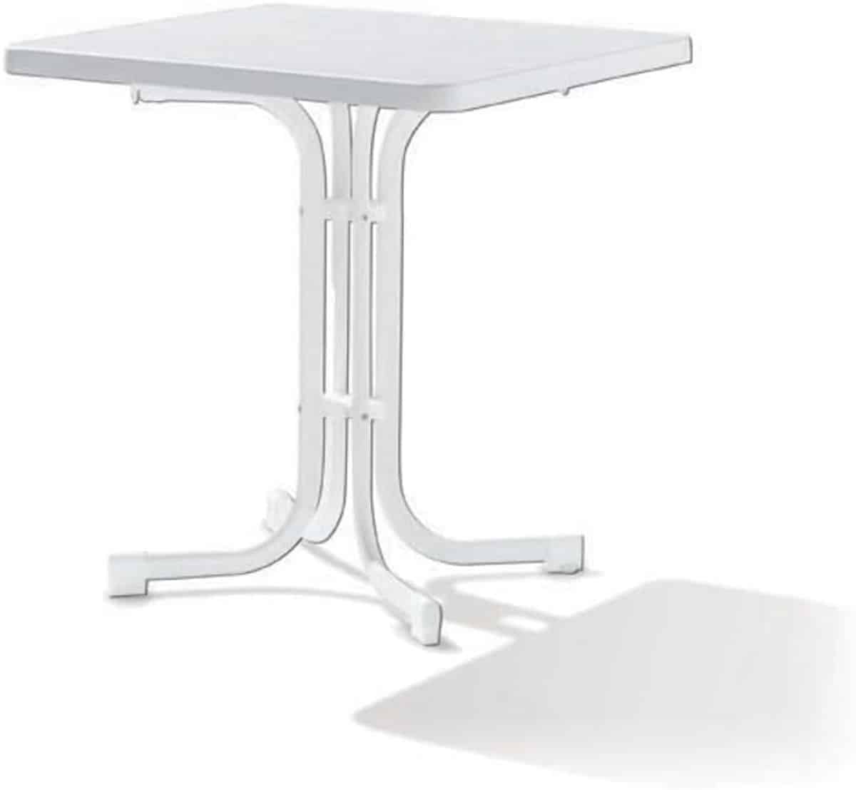 klaptafel 70 x 70 cm met marmerdecor en stalen frame