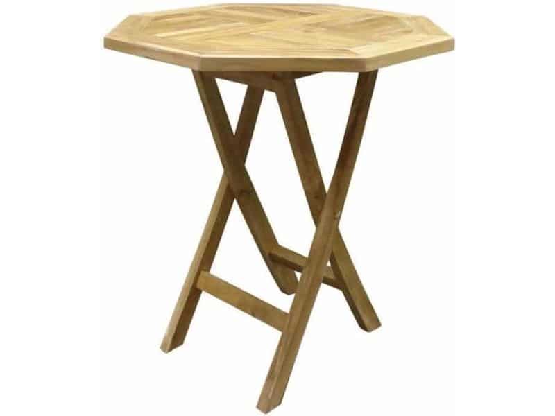 Klaptafel 70x70x75 achtkantige teaktafel