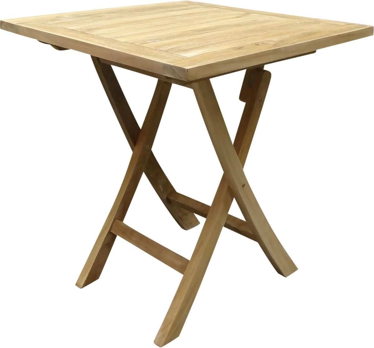 klaptafel 70x70x75 vierkant teakhout