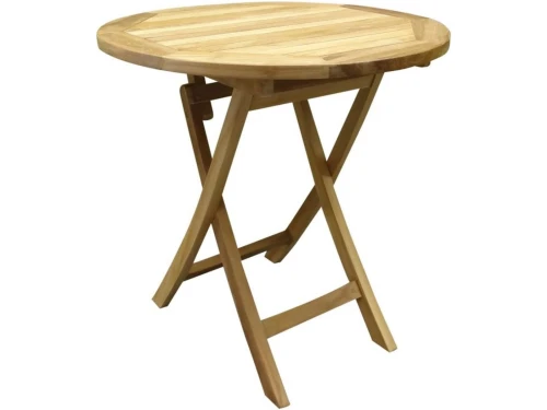 Klaptafel 80 cm rond teak