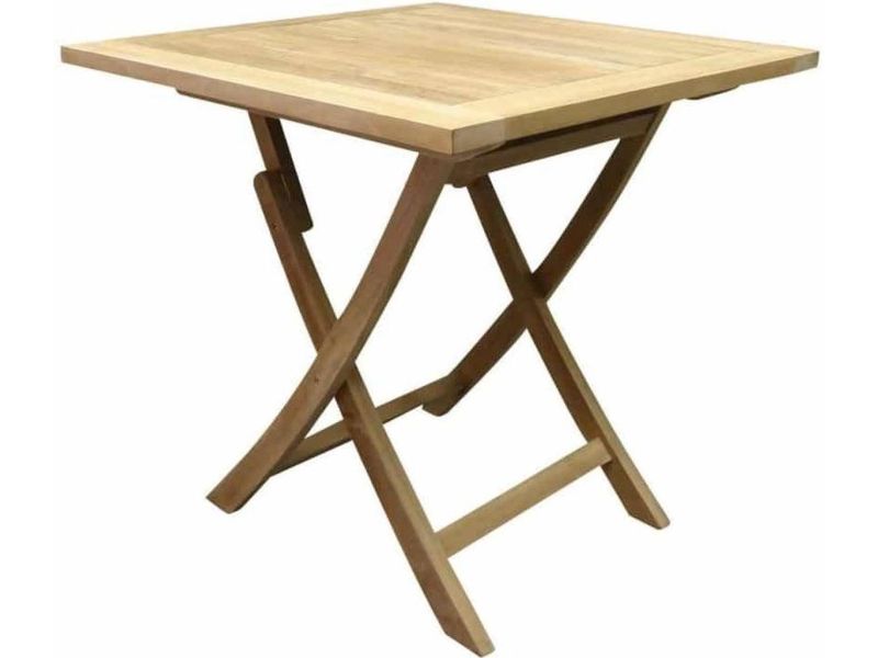 Klaptafel 80 cm vierkant teak
