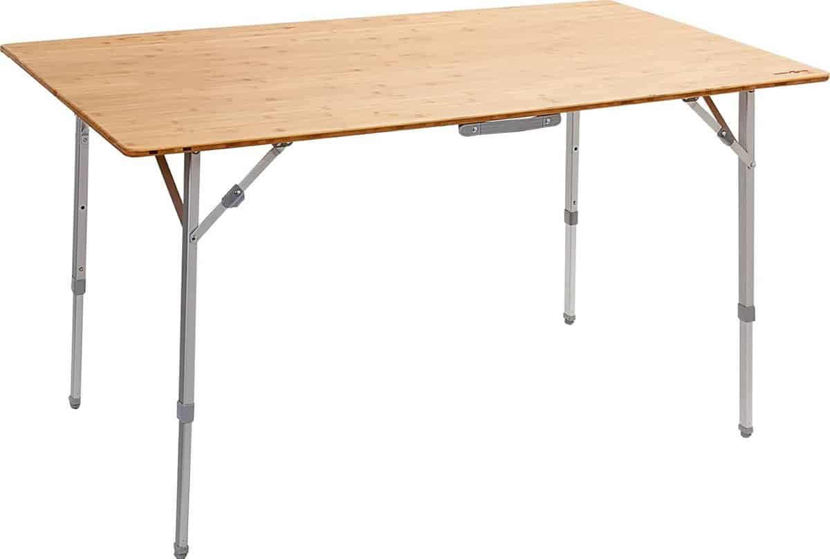 klaptafel aluminium bamboe belastbaar 30 kg kamperen picknicken tuin terras