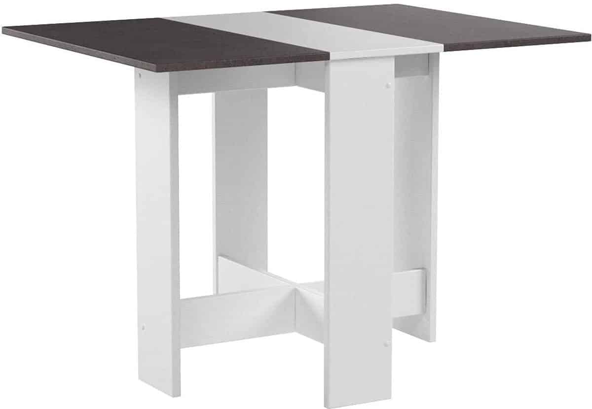 klaptafel hout veredeld blanc/béton 73,4 x 103 x 76