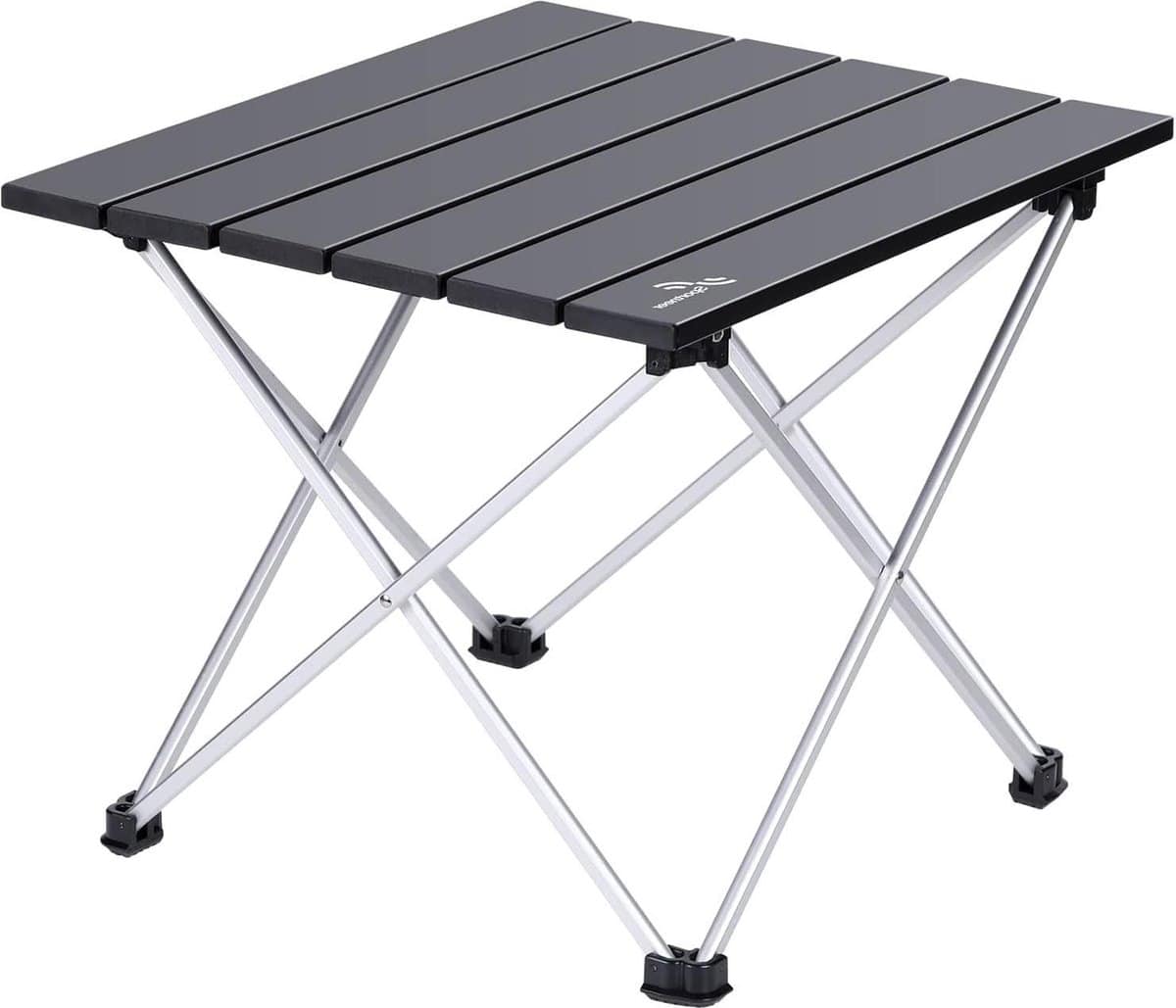 klaptafel met opbergzakken draagbare lichtgewicht aluminium tafel kamperen