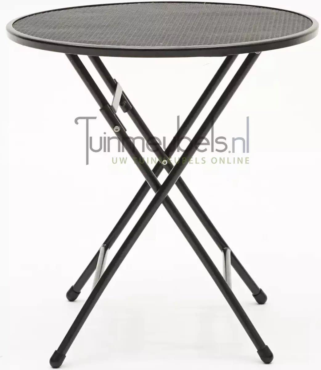 klaptafel metaal grijs ø70cm