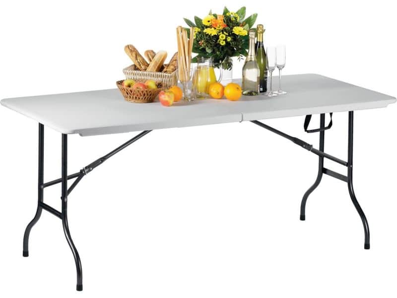 Klaptafel metaal wit 76 x 183 cm - Ideaal voor